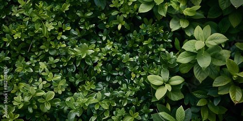 Folhas Verdes com Gotas de Água Delicadas photo