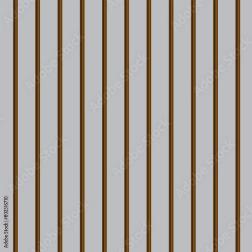 Quadro su tela Prison bars isolated on transparent