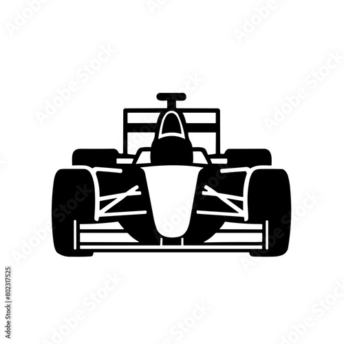 Obraz na płótnie Simple formula racing car black isolated icon. w salonie