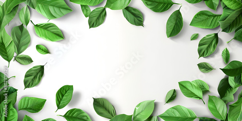 Green leaves on white background healthy lifestyle photo beautiful wallpaper nature concept art ideas,
White background topped with lots of green leaf graphic resource.