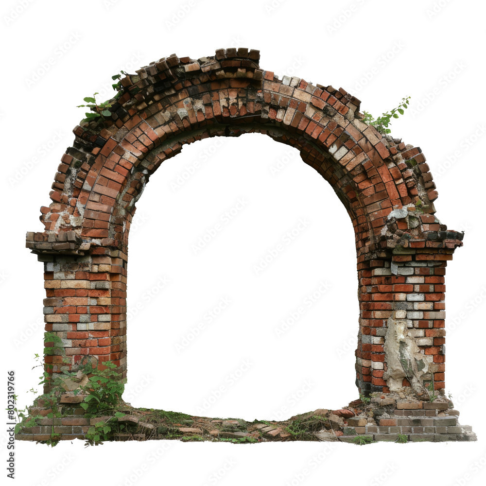 brick arch isolated on transparent