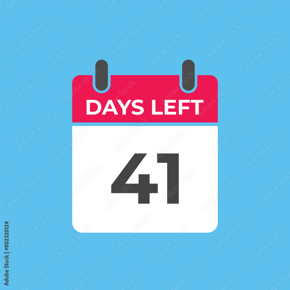 41 days to go countdown template. 41 day Countdown left days banner design. 41 Days left countdown timer
41 days to go countdown template. 41 day Countdown left days banner design. 41 Days left countdown timer