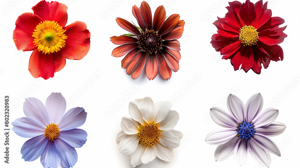 flowers isolated on white