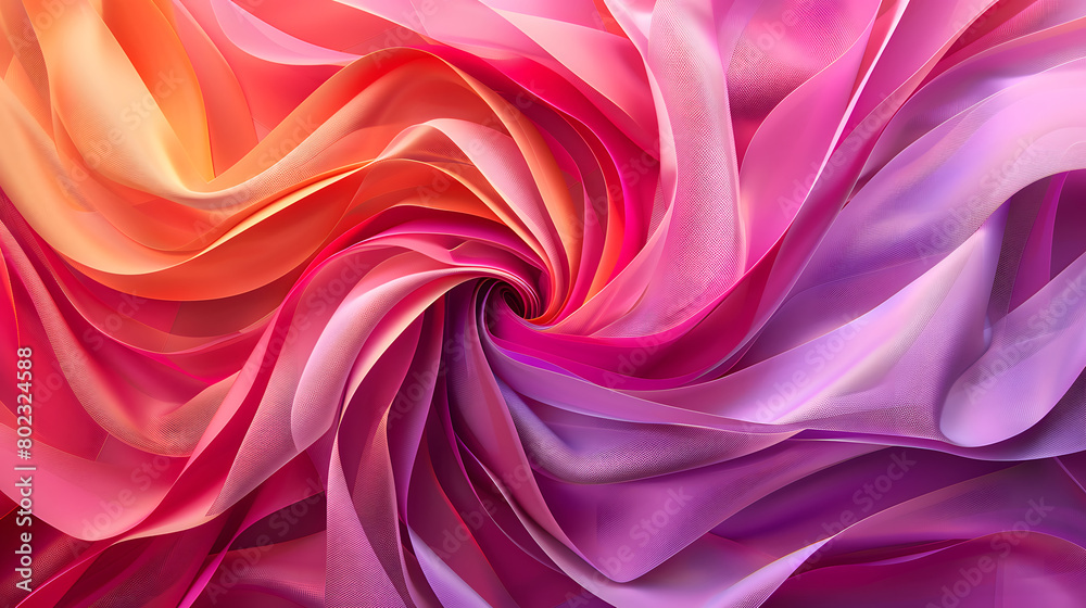 Obraz premium Twisted Ribbon Background. Generative AI.