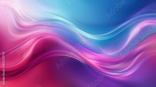 vibrant color flow pink blue purple red smooth gradient glowing color wave Background. Generative AI.