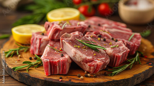 raw meat for steak, close up