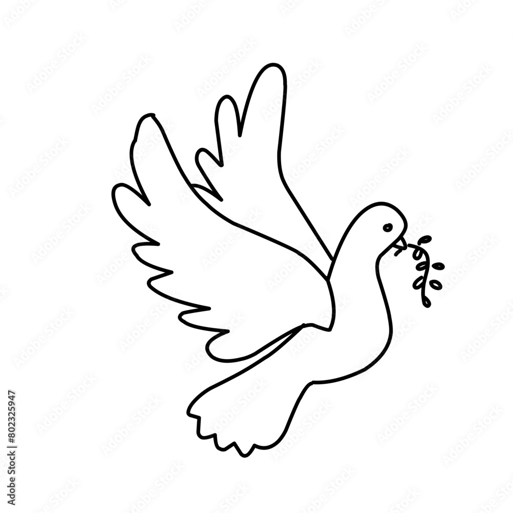 Flying dove vector illustration Flying dove vector illustration