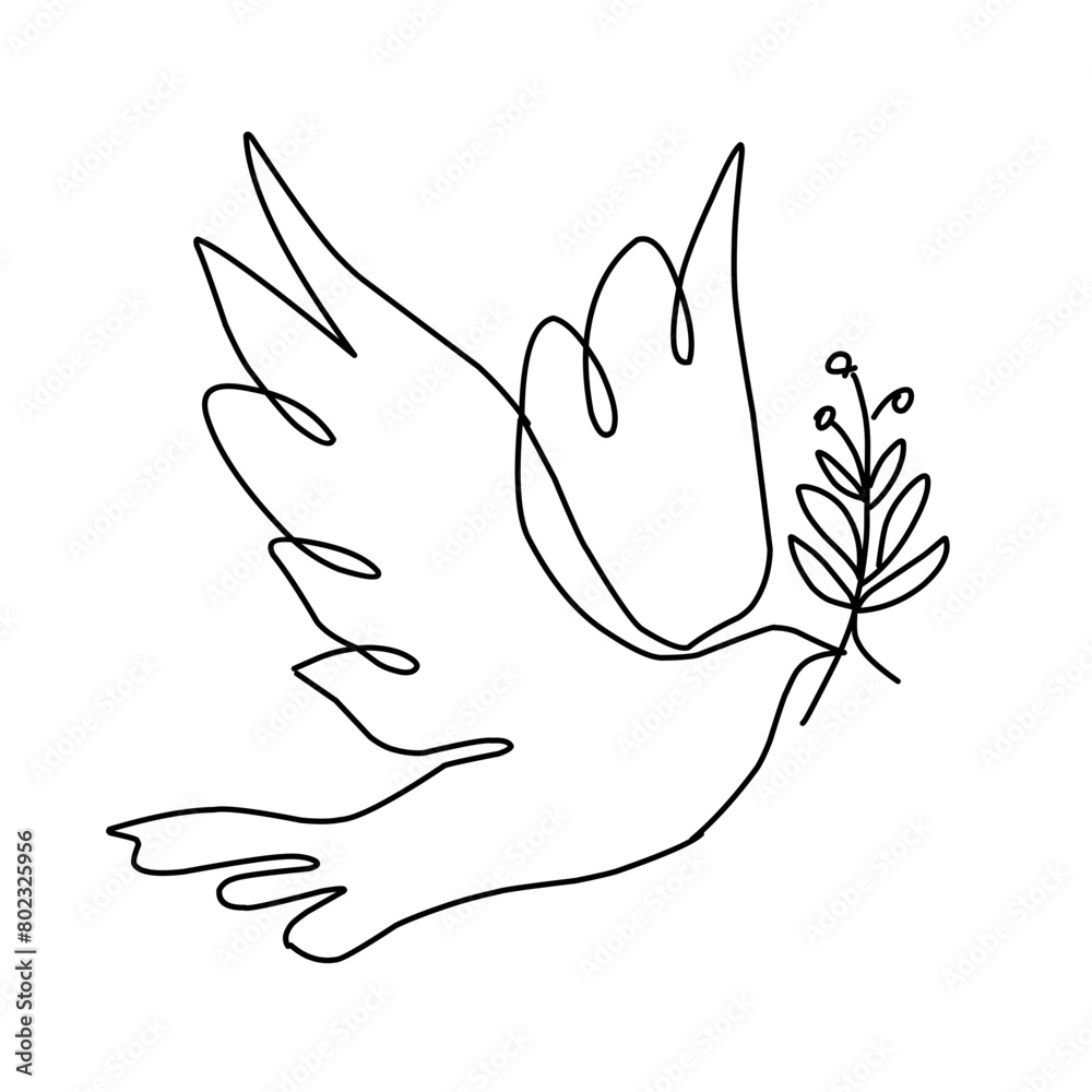 Flying dove vector illustration Flying dove vector illustration