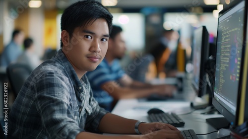 Filipino Software Developer at Work