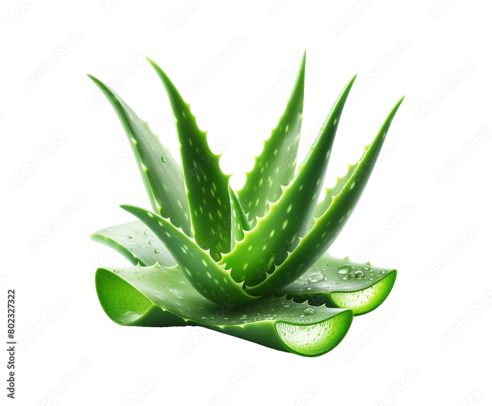 Fresh Aloe Vera slice with gel dripping isolated transparent background. top view flat lay herb skin care. Fresh Aloe Vera slice with gel dripping isolated transparent background. top view flat lay herb skin care.