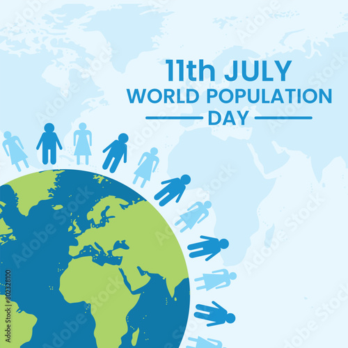 world population day with earth vector file