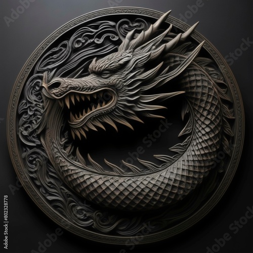 black dragon head