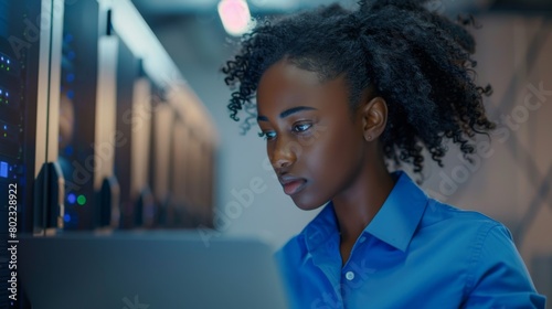 A Professional Woman at Datacenter