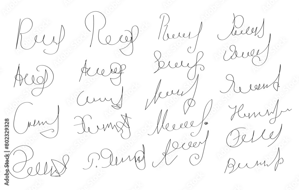 Naklejka premium Handwritten signature for documents