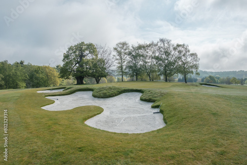 Morning walk over Cowdray golf coarse, Midhurst, West Sussex, England, UK. photo