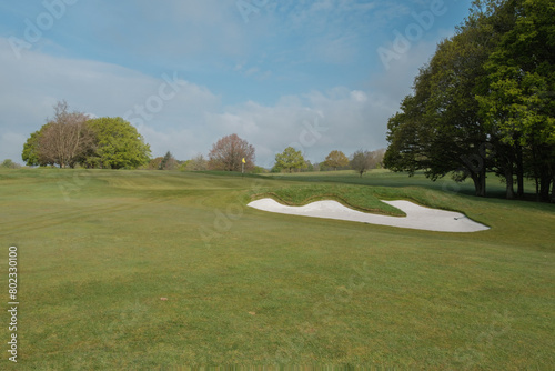 Morning walk over Cowdray golf coarse, Midhurst, West Sussex, England, UK.
