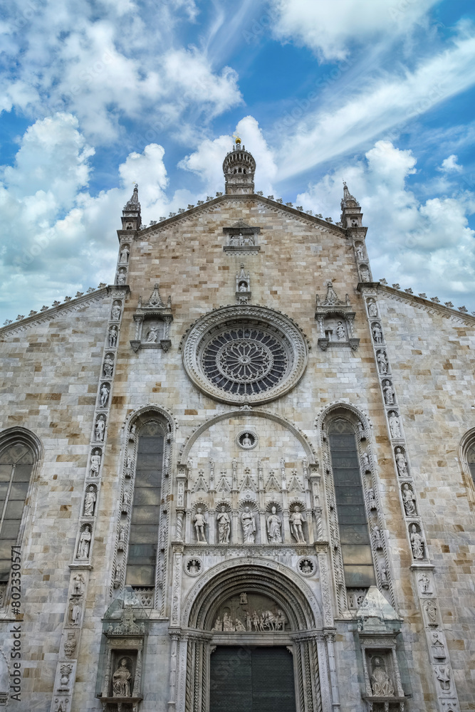 Obraz premium Como in Italy, the Santa Maria Assunta cathedral in the historic center