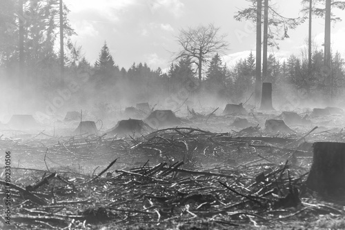 gefällte Wald
