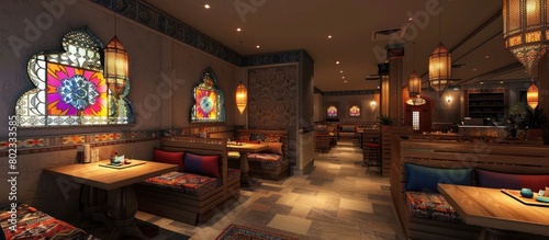 Vibrant Middle Eastern Restaurant A Colorful Culinary Journey in D