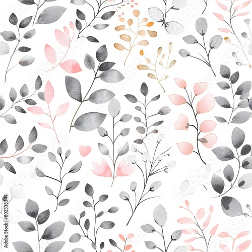 watercolor, cute and adorable Valentine's Day patterned paper
