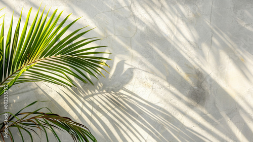 Modern Minimal Tropical Palm Shadow Play - Summer Backdrop
