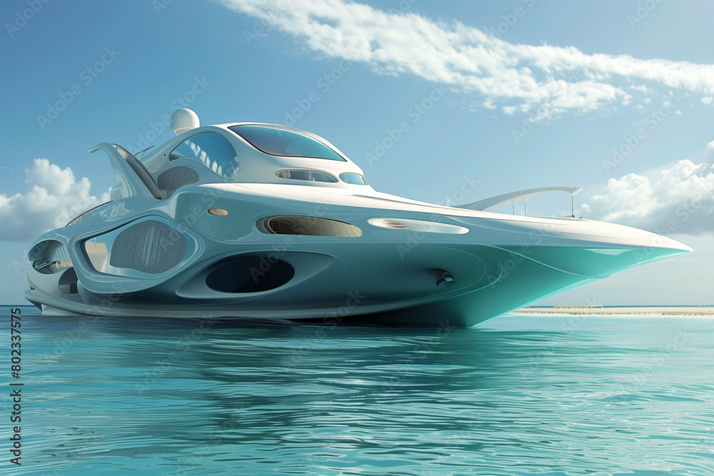 futuristic yacht