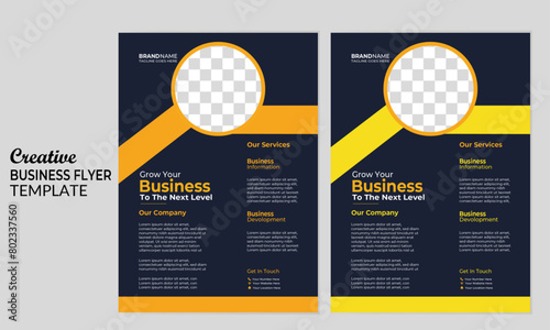 creative modern business flyer template, and multiple business flyer design