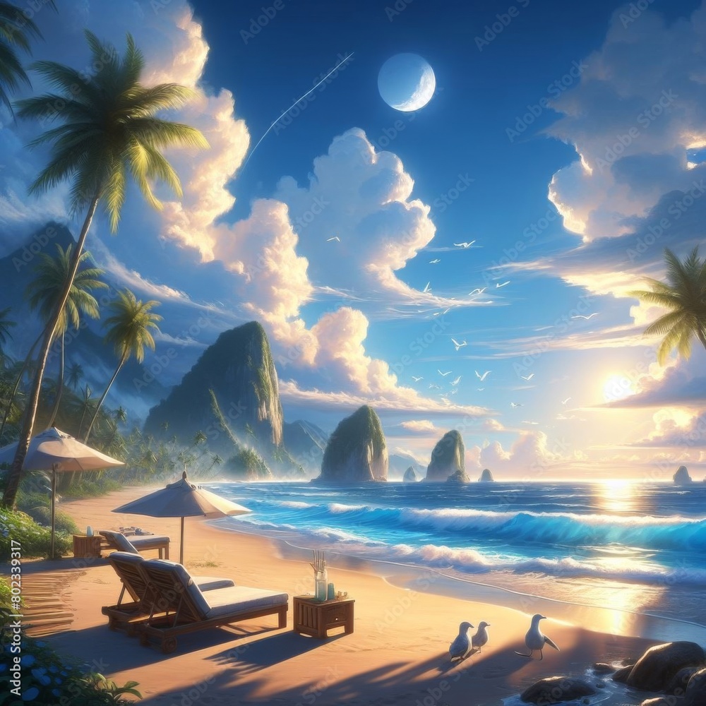 Obraz premium sunset on the beach