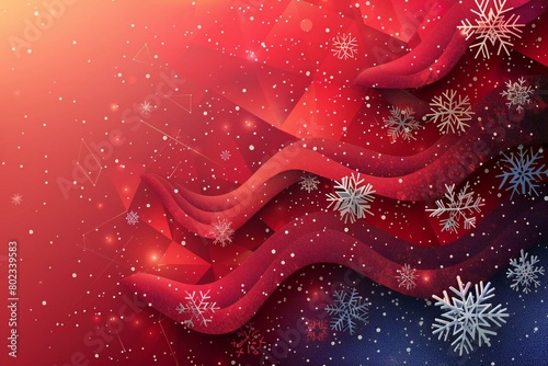 Christmas background with snowflakes and space for text,  Vector illustration © Quan