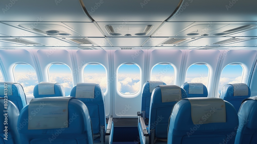 Fototapeta premium A courier holding a parcel box in a bustling airport termina