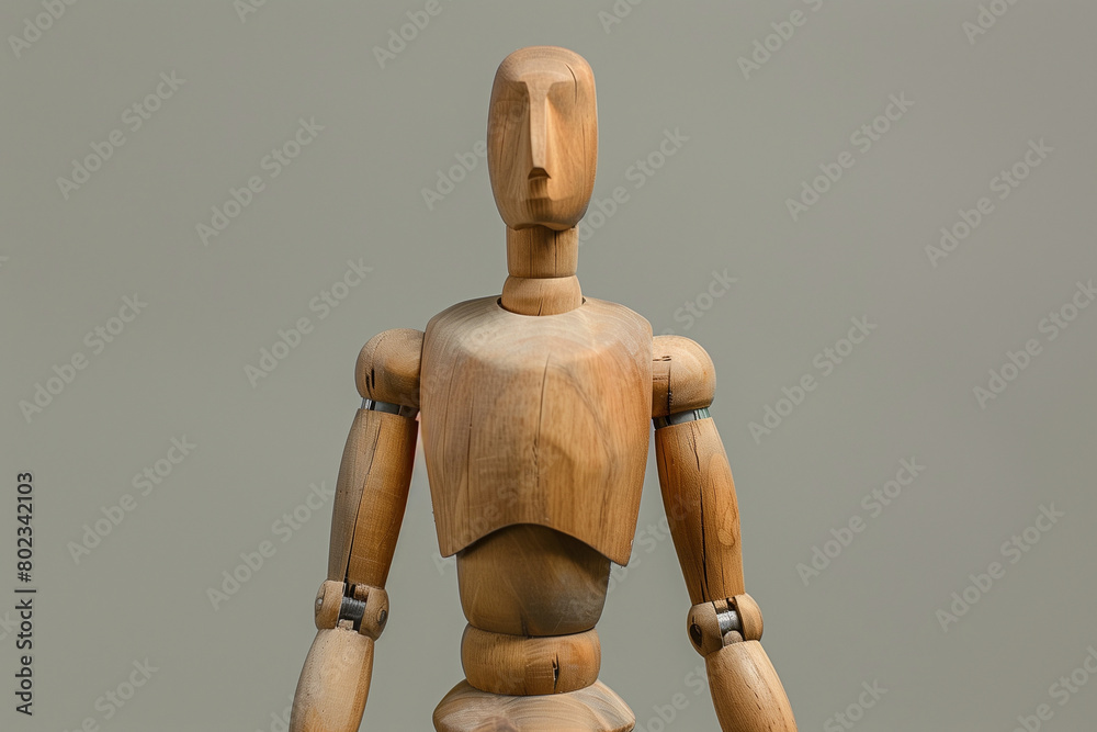 wooden human figurine