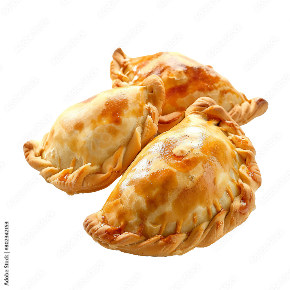 Empanadas, transparent background, isolated image, generative AI Empanadas, transparent background, isolated image, generative AI