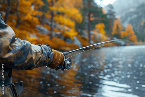 professional fishing on the river