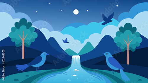 The gentle chirping of birds and the distant sound of flowing water create a soothing ambiance promoting a sense of tranquility during ketamine.