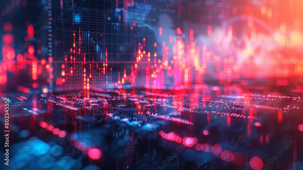 A computer screen with a lot of red and blue lines. The lines are in different shapes and sizes. The image has a futuristic and technological feel to it A computer screen with a lot of red and blue lines. The lines are in different shapes and sizes. The image has a futuristic and technological feel to it