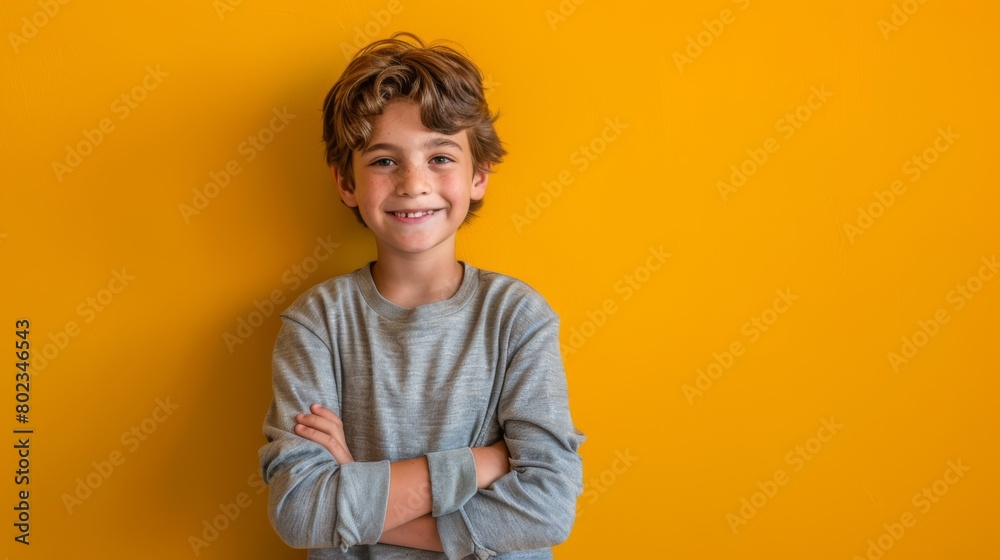 Happy Boy With Confident Pose Happy Boy With Confident Pose