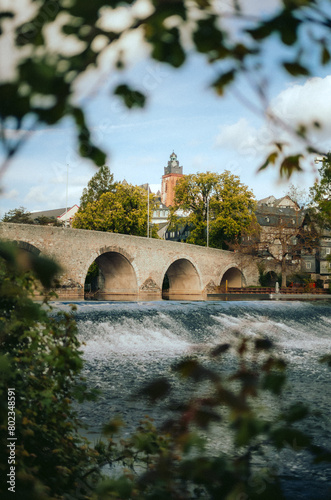 Alte Lahn Brücke und Blick auf den Dom Wetzlar