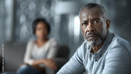 A Black therapist provides support to a distressed adult during therapy session. Concept Mental Health, Therapy, Support, Diversity, Coping Mechanisms