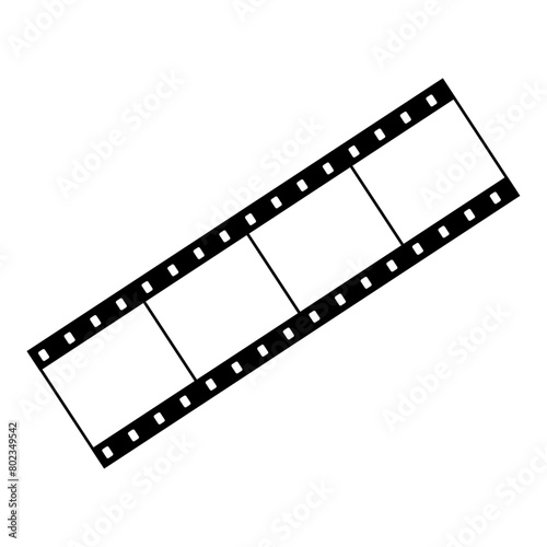 Black film, frames. Vector.