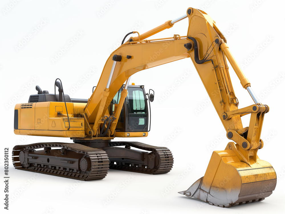 Large powerful excavator, modern equipment for excavation work Large powerful excavator, modern equipment for excavation work
