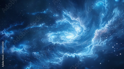 galaxy of Blue, 3D render