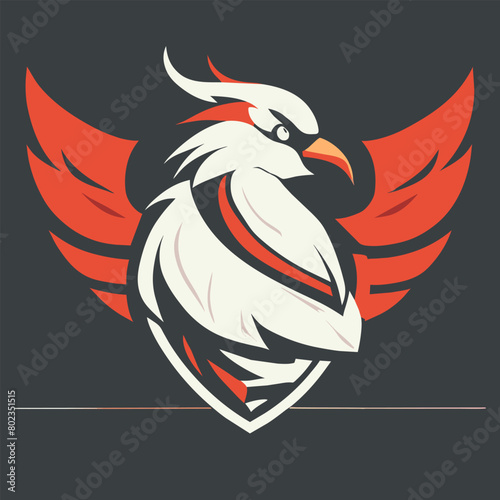 a logo of a gaming group based on a pidgeon called coloma warriors, vector illustration flat 2 photo