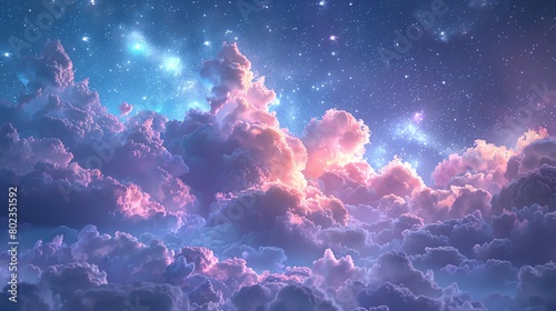 galaxy of Clouds, 3DCG photo
