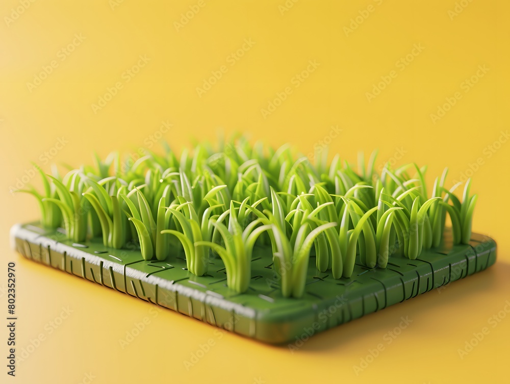 Obraz premium 3d illustration of a rice field