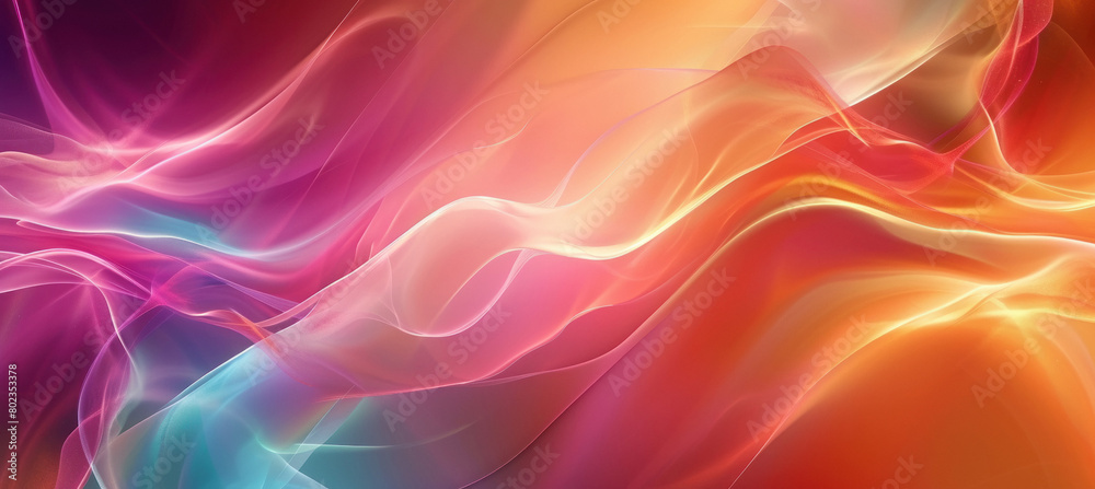 abstract wave color background, in the style of futuristic digital art