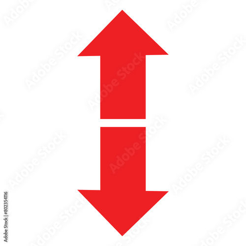 Up and down arrow icon in trendy style. Upward and downward sign symbol. Eps 10.