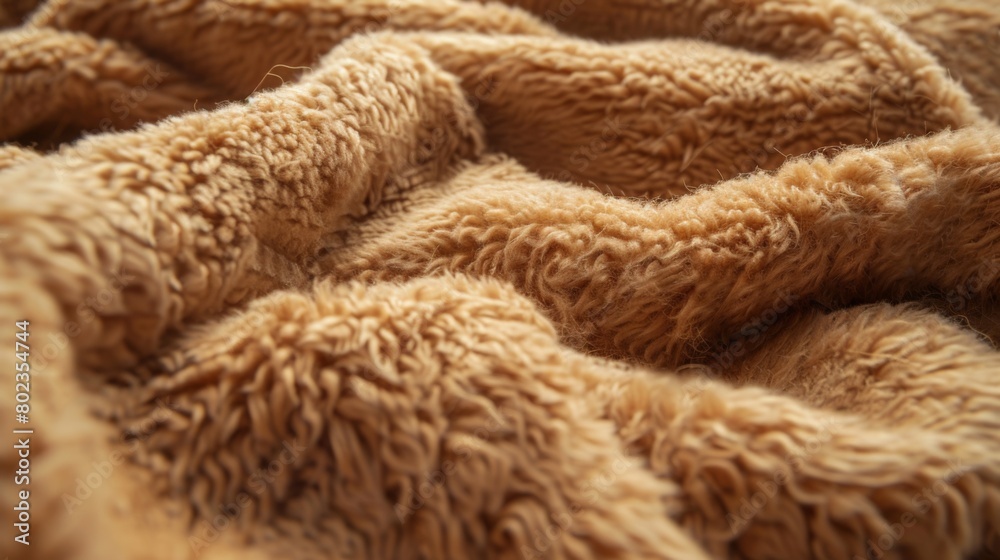 Fuzzy wool in a warm camel color lends a cozy and inviting texture to your design. Fuzzy wool in a warm camel color lends a cozy and inviting texture to your design.