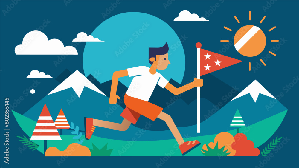 Immerse yourself in the spirit of independence and adventure in our themed orienteering event for Independence Day.. Vector illustration