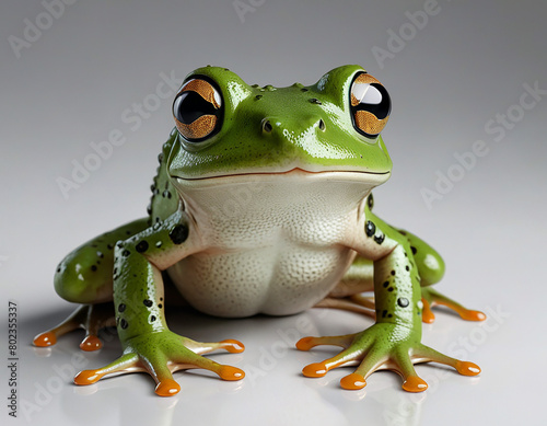 green eyed tree frog, cute little froggy with orange pads and green skin