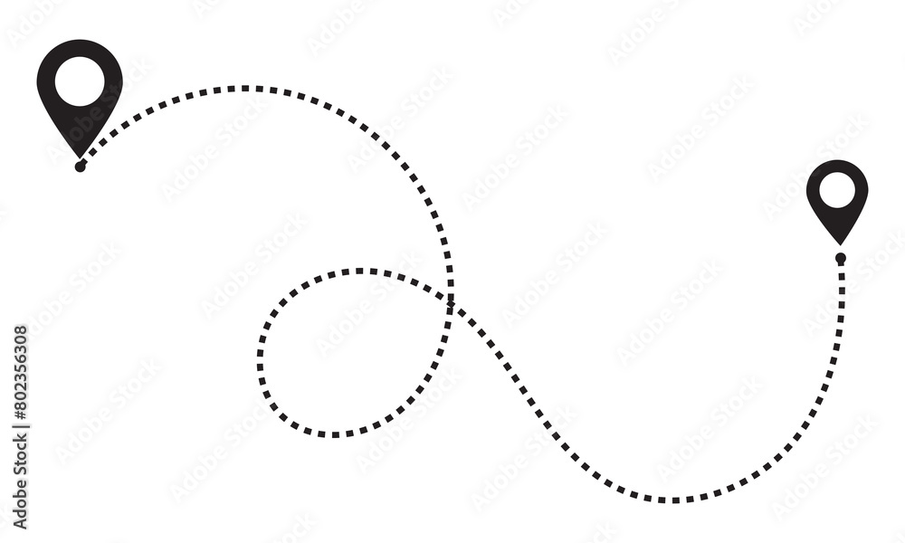 Route location icon. Map pointer sign. GPS navigator vector. Map ...